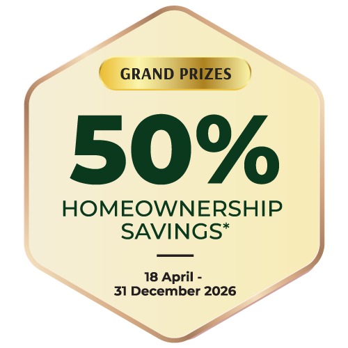 Grand Prizes - 50% Homeownership Savings